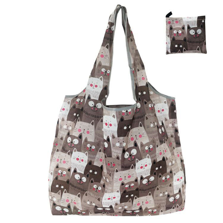 Printed folded shopping bag